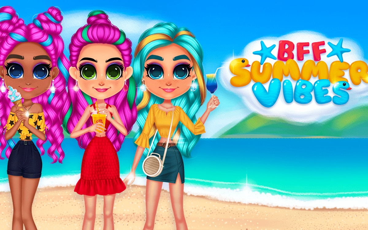 BFF Summer Vibes - Hair Salon Games game screenshot