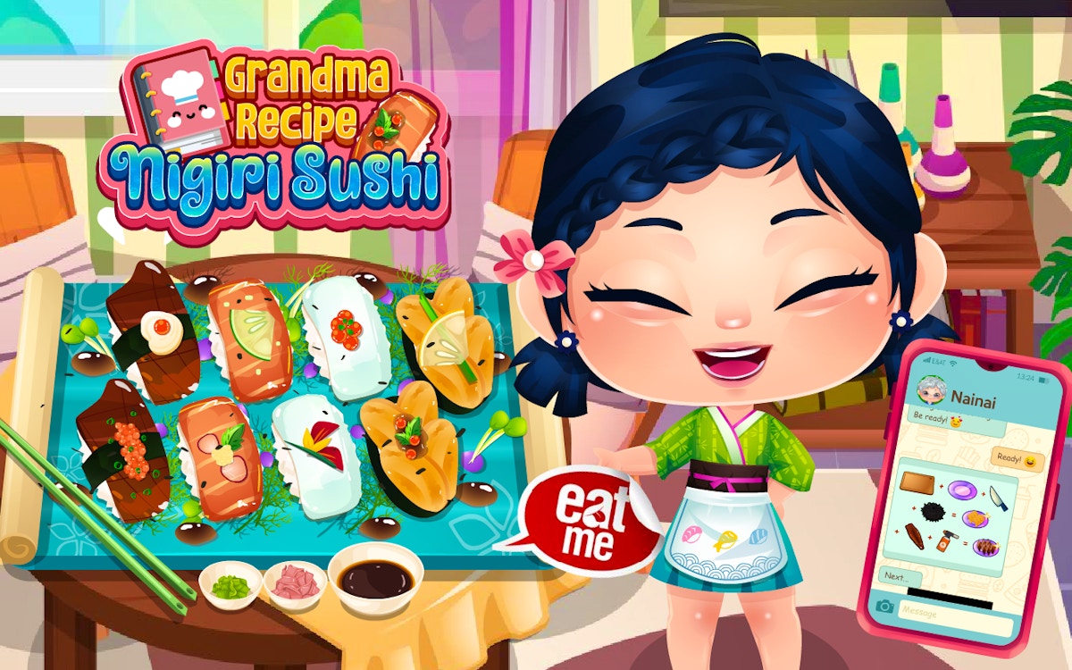 Grandma Recipe Nigiri Sushi - Cooking Games game screenshot