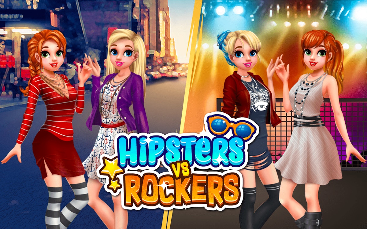 Hipsters vs Rockers - Hair Salon Games game screenshot