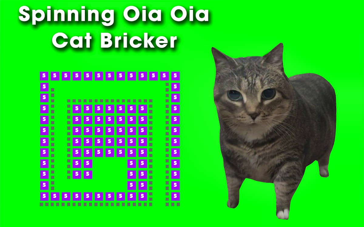 Spinning Oia Oia Cat Bricker - Ball Games game screenshot