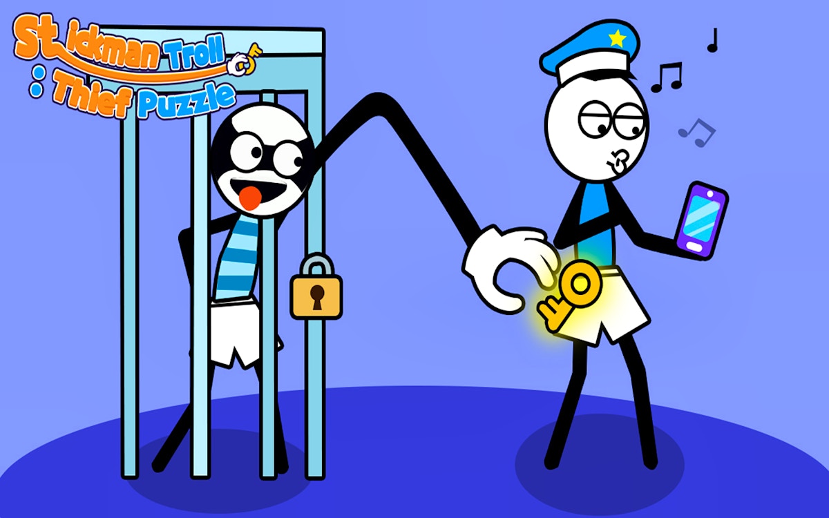 Stickman Troll Thief Puzzle - Drawing Games game screenshot